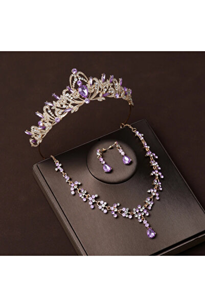 Choice Purple Bridal Headwear Purple-color Classical Style Mysterious Ladies'...