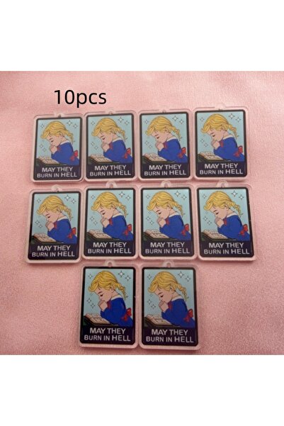 Choice 1 10pcs acrylic cartoon girl pendant, DIY jewelry making earrings neck...