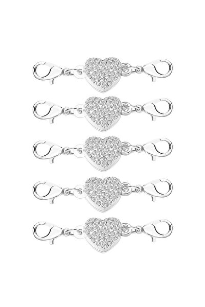 Choice Silver 5pcs/lot Strong Magnetic Necklace Closures Extender Silver Meta...
