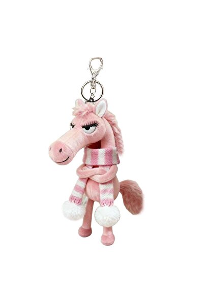 Choice Pink Scarf Plush Arrogance Pony Wear scarf Keychain for Women Bag Pend...