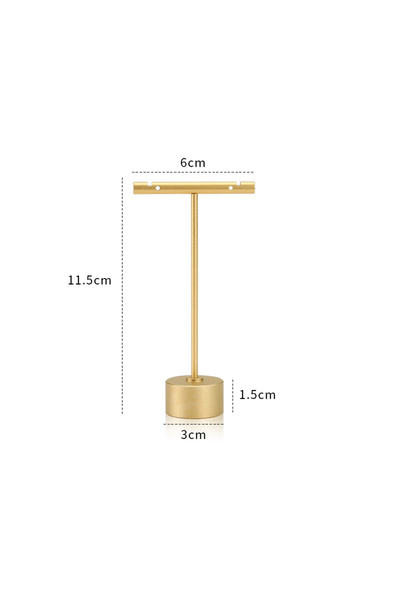Choice Gold Round Small Modern Jewelry Earrings Display Stand Holder T Bar Ra...