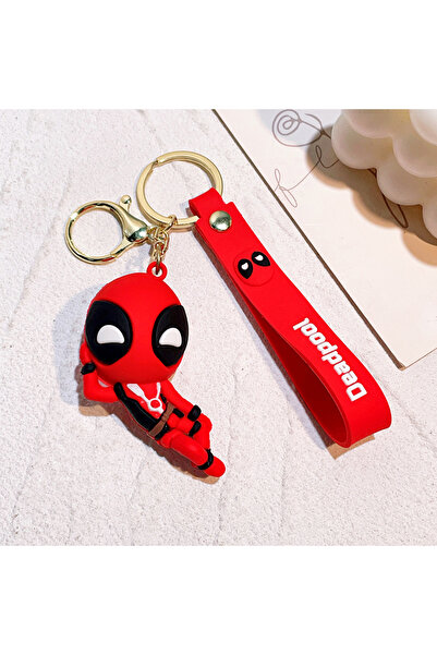 Miniso سلسلة مفاتيح مارفل ديدبول KC4188 - سلسلة مفاتيح مضحكة بنسخة Q، تعليقة ...