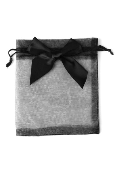 Choice 10x15cm 9black 10pcs/Lot 10x15cm Bowknot Organza Mesh Drawstring Bags ...