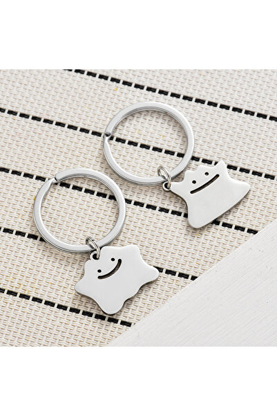 Choice Ditto Set Funny Ditto Hollow Keychain Cute Trend Titanium Steel School...