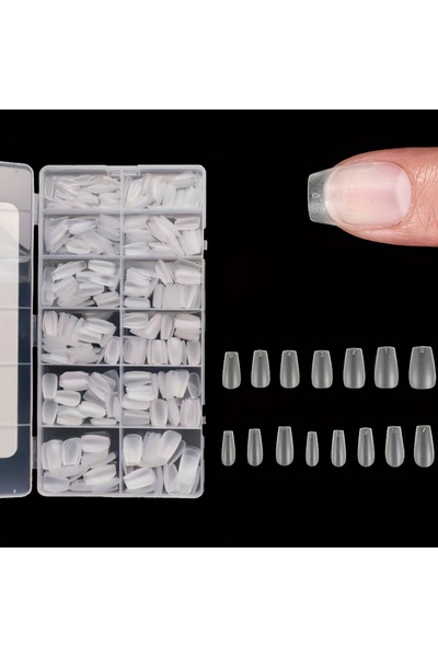 Choice N420-125 علبة تحتوي على 600 قطعة من أطراف الأظافر القصيرة على شكل لوز ...