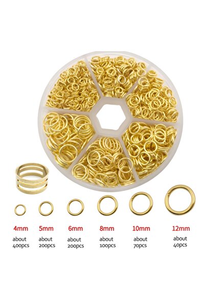 Choice3 مجموعة حلقات حديدية ذهبية مكونة من 1010 قطعة، الأكثر مبيعًا (معبأة في...