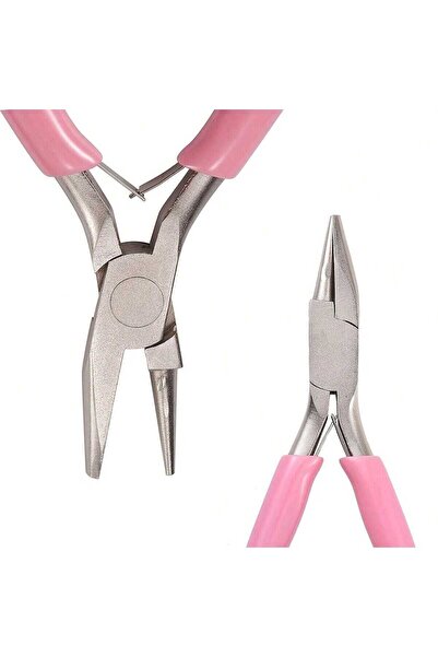 Choice1 كماشة مجوهرات وردية اللون (قطعة واحدة أو قطعتين) مع حلقات، لصنع وإصلا...