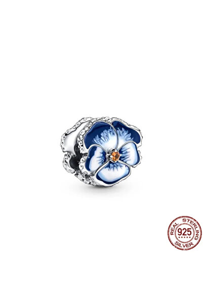 Choice AMC01124 جديد، خرزة أقراط من الفضة الإسترليني عيار 925 بتصميم زهرة الب...