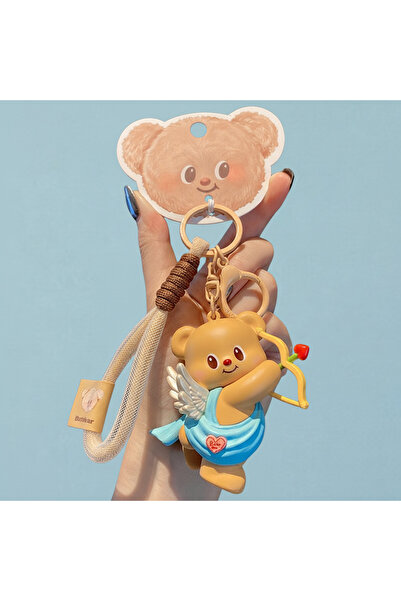 Choice No 3 Cute Butter Bear Keychain Cartoon Exquisite Injection Molded Doll...