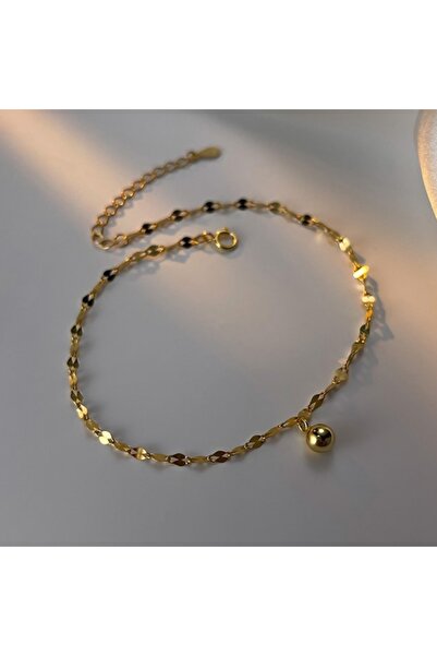 Choice خلخال فضي اللون بتصميم بسيط، مزين بالخرز، مناسب للفتيات، يُلبس حافيًا.