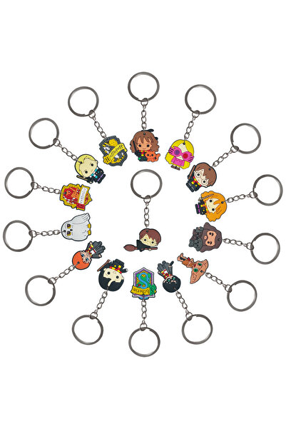 Miniso Mix 15pcs 1-15Pcs Cartoon Magic Boy PVC Soft Keychain Pendant Key Ring...