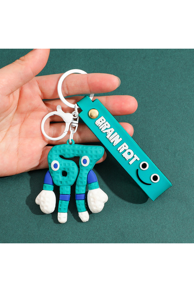 Choice 1pc KC6435 Steal A Brainrot Blue 67 Keychain Game Surrounding Blue No....