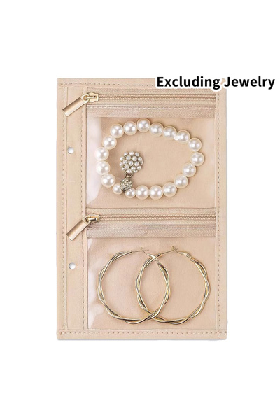 Choice 2 grid PU Leather Jewelry Storage Book Zipper Clear Pockets Jewelry Pa...