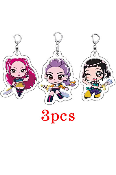 Choice 3pcs-H1 Kpop Demon Hunters Huntrix Saja Boys Keychains for Accessories...