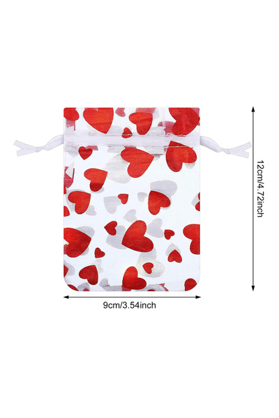 Choice أكياس هدايا عيد الحب وحفلات الزفاف، مقاس 9×12 سم، 50/100 قطعة، مصنوعة ...