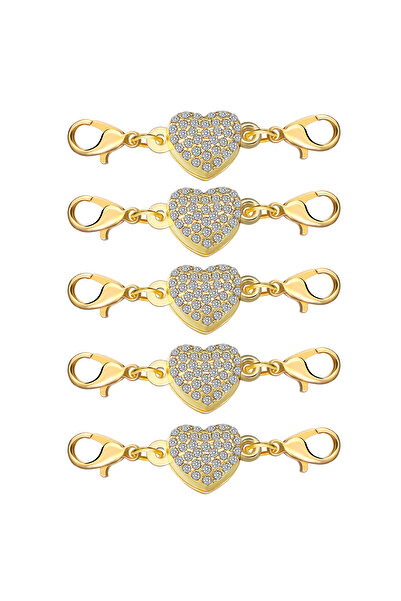 Choice Gold 5pcs/lot Strong Magnetic Necklace Closures Extender Silver Metal ...