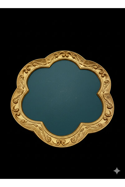 İki Cadı Tasarım Papatya Coffee Tray, Decorative Wood and Polyester Object