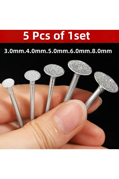 Choice12 5 قطع من رؤوس طحن الماس ذات الشرائح الرقيقة وإبر على شكل حرف K (ساق ...
