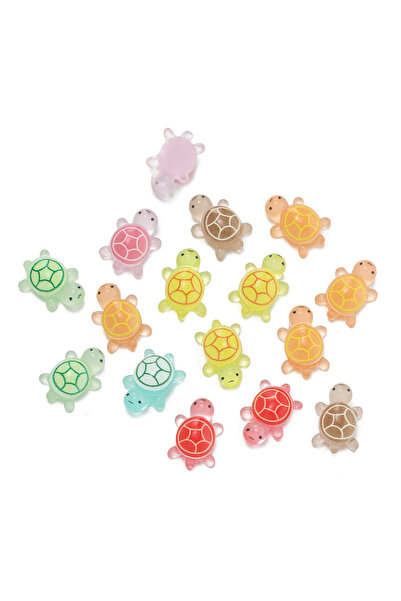 Choice6 Random mixed 10pcs/lot Mini Resin Sea Turtles Glow in The Dark Lumino...