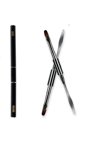 Choice 2PCS 1/2PCS Dual-end Acrylic #12 Nail Art Gel Brush Extension Builder ...