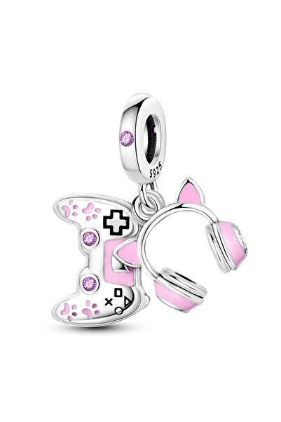 Choice KTC543 خرزة أصلية من الفضة الإسترليني عيار 925، لون وردي لطيف، على شكل...