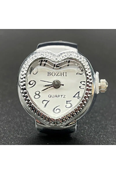Choice WHITE Heart Finger Watch Mini Stainless Steel Italian Charm Link Rings...