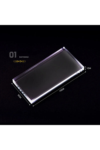 Choice rectangle 10x5cm 1PC Glass Nail Color Palette for Gel Polish Pallet Mi...