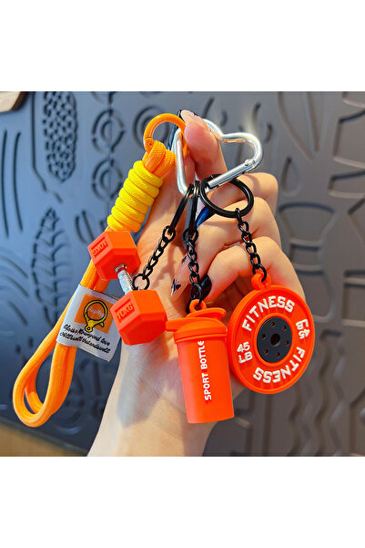 Choice orange Charming Bag Pendant Fitness Keychain For Gym Lovers Premium Gi...