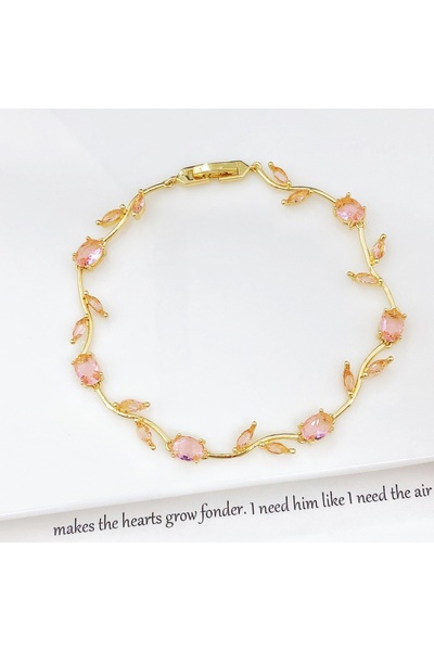 Choice 3 Hot Selling Sparkling Rhinestone CZ Leaf Vine Flower Bracelet Luxury...