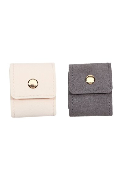 Choice Gray Beige Simple And Portable Compartment Jewelry Bag, Ring Storage P...