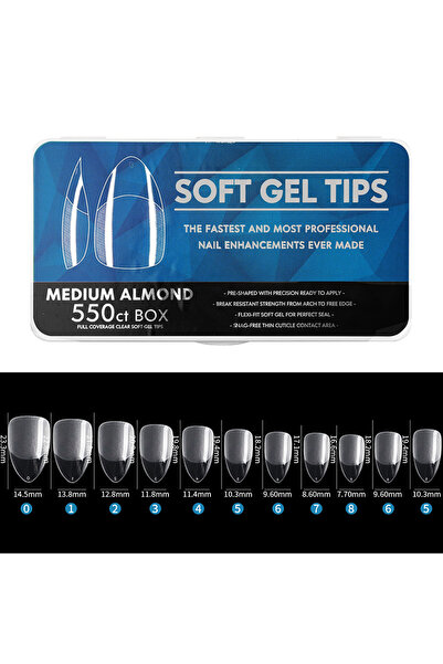 Choice 04 400/440/500/550pcs/lot Mixed Size Ballet Almond False Nails Press O...