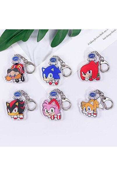 Choice 5 cm 7 1/6PCS Anime Characters Sonic The Hedgehog Acrylic Car Keychain...