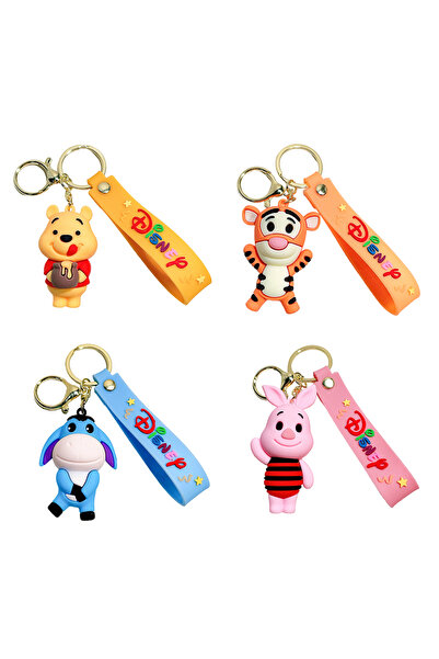 Choice 6 cm 4pcs Cute Animal Winnie the Pooh Keychain-Eeyore, Tigger, Piglet ...