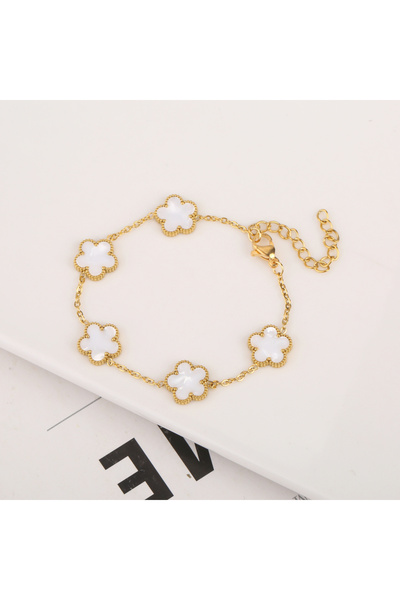 Choice10 20cm Bracelet-11mm Silver Color New Design Plant Five Leaf Flower Br...