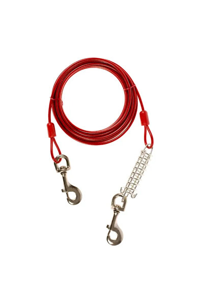 Duvo Plus كابل ربط دوفو مع زنبرك شديد التحمل أحمر 6 أمتار [الطول - 6 أمتار]