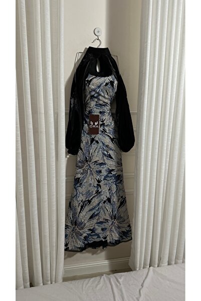 Ora Sky blue two-piece evening dress