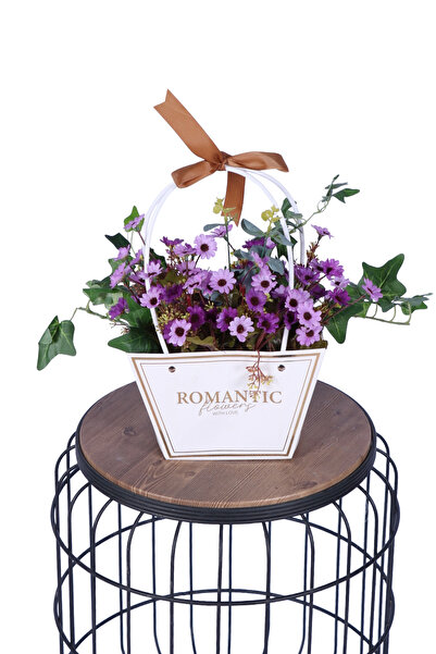 Yapay Çiçek Sitesi Artificial Flower Romantic Bag Arrangement Model 11