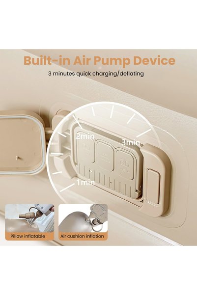 Bojasmiial Self-Inflating Double Air Mattress Bed with Inflatable Pillow.Repair Kit & Storage Bag,200*150*40cm