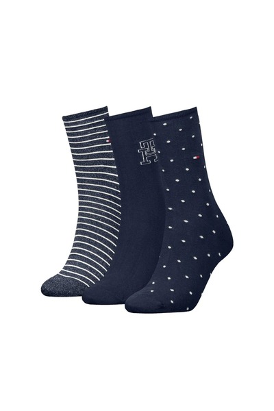 Tommy Hilfiger TH WOMEN SOCK 3P GIF Kadın Siyah Çorap - S701236464001