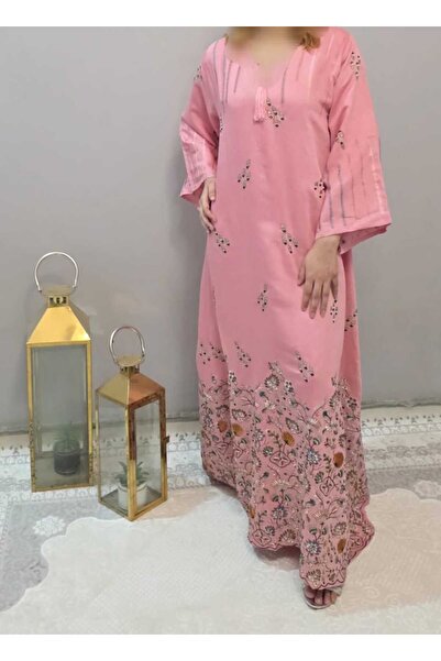 ELHAM FASHION Soft Indian Spring Rose Jalabiya
