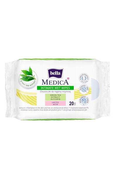 Bella Set 6 x 20 Servetele Umede Intime Medica