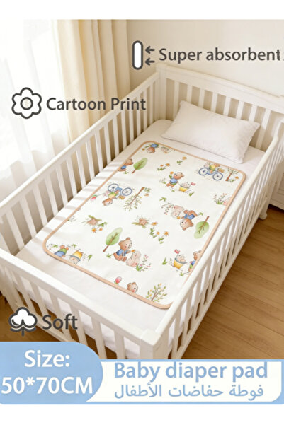 Generic 50x70cm Baby Waterproof Bed Pad Changing Pad Incontinence Pad Cotton ...