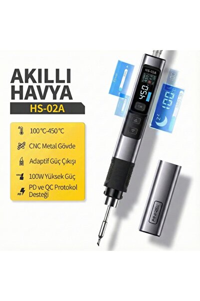 FNIRSI HS 02A Akıllı Elektrikli Havya 100W