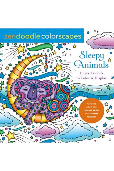 Book Boss Zendoodle Colorscapes: Sleepy Animals: Furry Friends To Color & Dis...