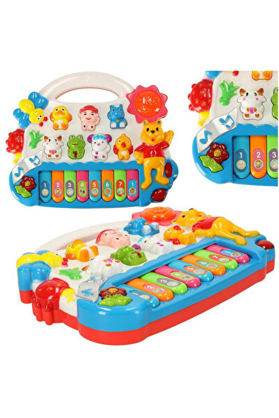 MC Micostore Jucarie orga, pian interactiv pentru copii, Happy Animals cu efe...