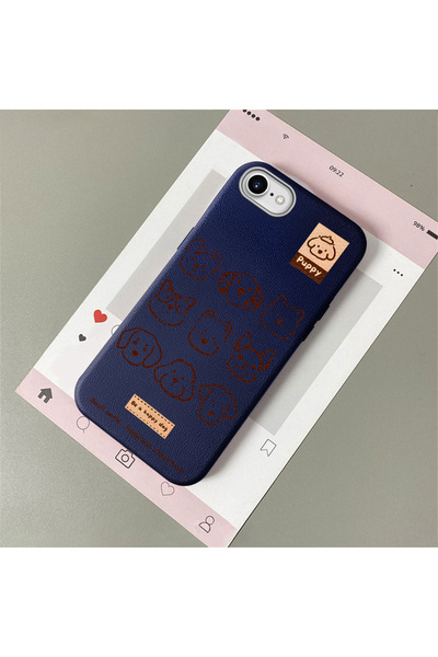 CASEVIBE iPhone 7/8/SE 2020 2022 Uyumlu, çizgi film desenli deri dokulu silik...