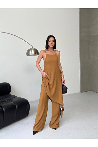 moda paketi Women's Asymmetrical Tunic and Wide-Leg Pants Set – Comfortable &...