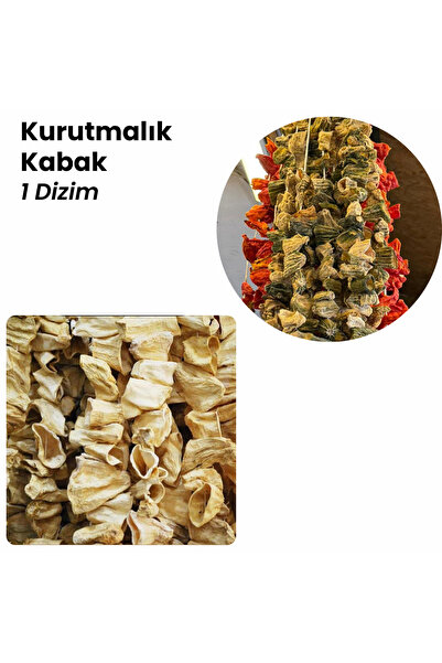 Doğal Kurutulmuş Kabak – Dolmalık – İp Dizili – Katkısız Güneşte Kurutma (Yöresel Üretim) 1Dizim