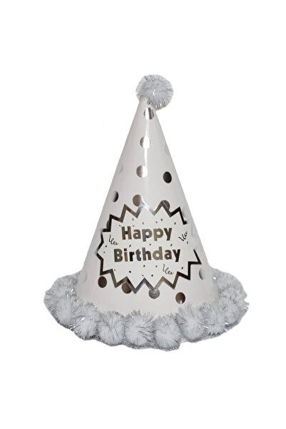 DanyCris Cardboard Party Hat, 22 Cm, With Polka Dots And Sequins