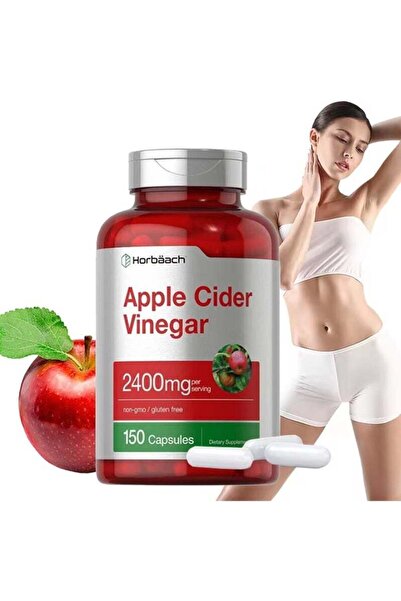 Horbäach كبسولات خل التفاح 2400 ملغ، 150 كبسولة